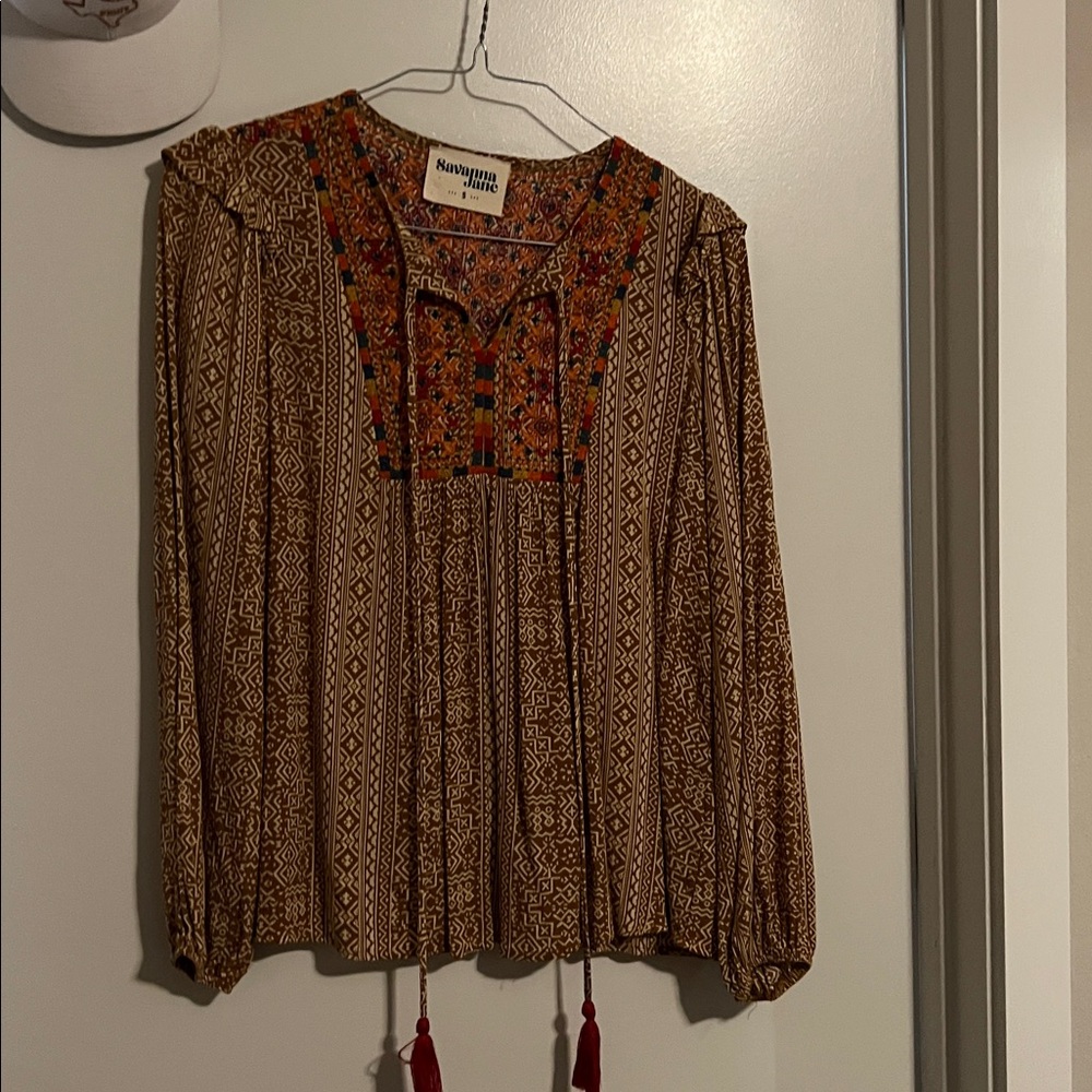 Savanna Jane Multicolor Patterned Blouse